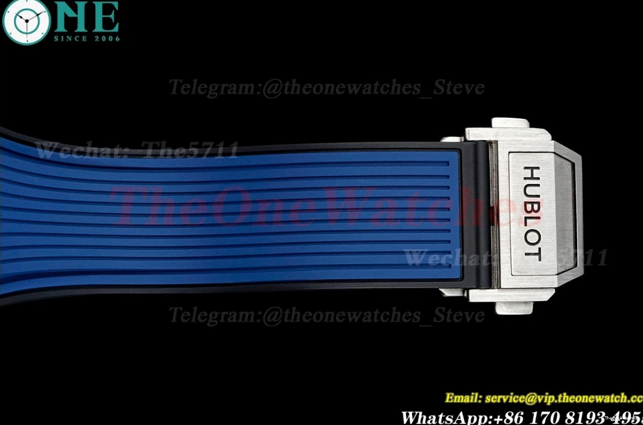 A7750 Big Chrono BBF Spirit Skeleton TI of 42mm Dial Bang Mod RU Blue 0117